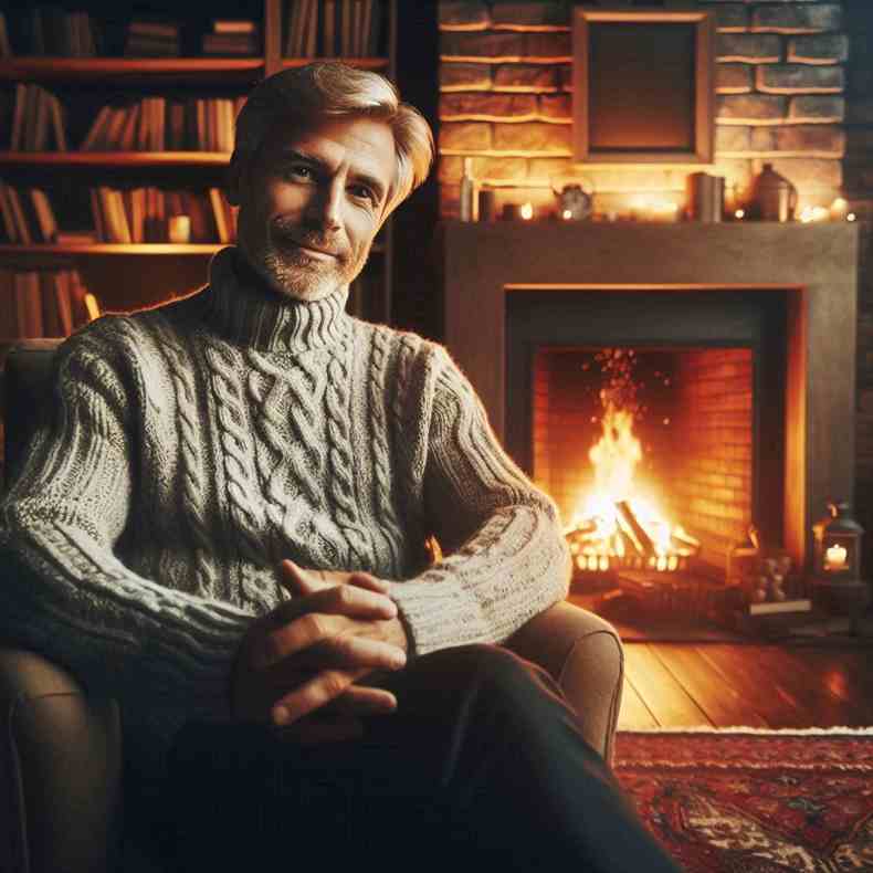 Family enjoying their fireplace