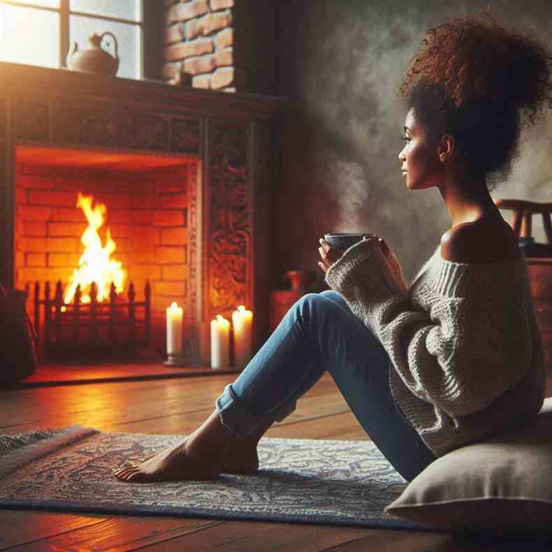 Family enjoying their fireplace