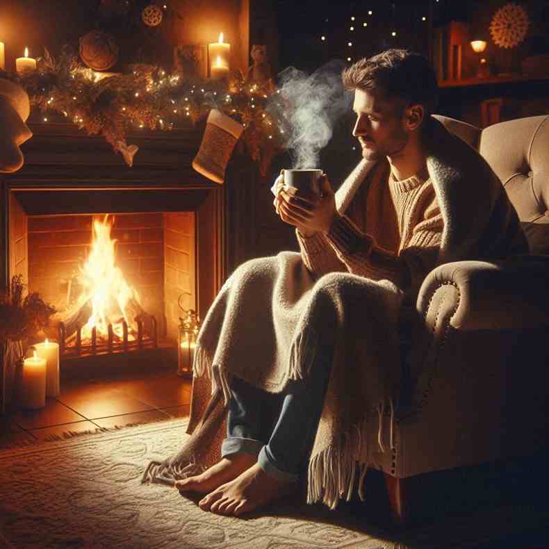 Family enjoying their fireplace